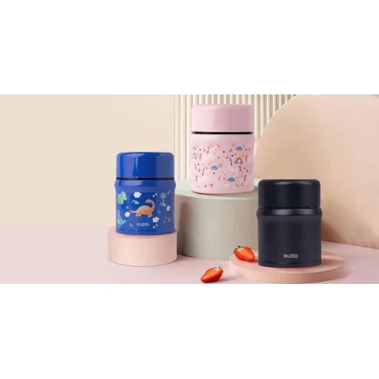 Buzio Kids Stainless Steel Food Container 350ML - Dinosaur
